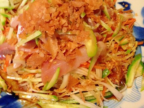 野菜たっぷり☆中華風お刺身サラダ